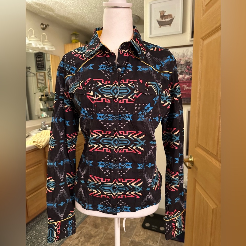 Rock & Roll Cowgirl Multicolor Button Down Shirt
